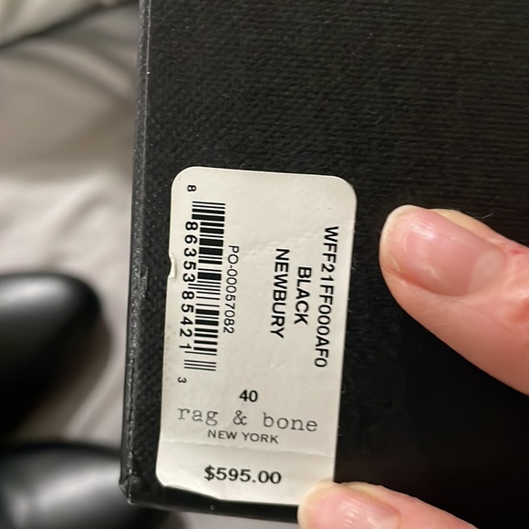 NWT - rag and bone Newburyport black boots (size 10) - Picture 4 of 6